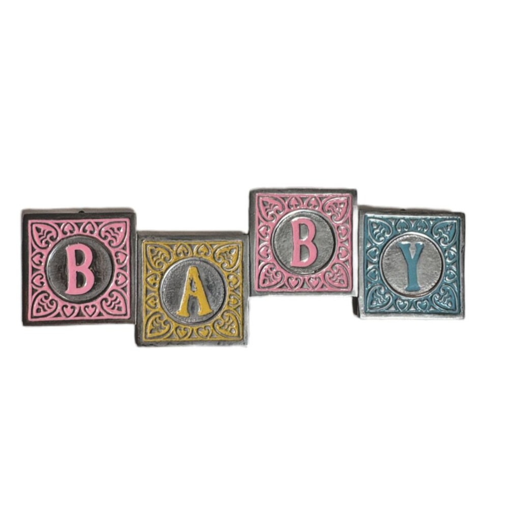 Baby Nursery Metal Wall Decor 16 X 6 X .50